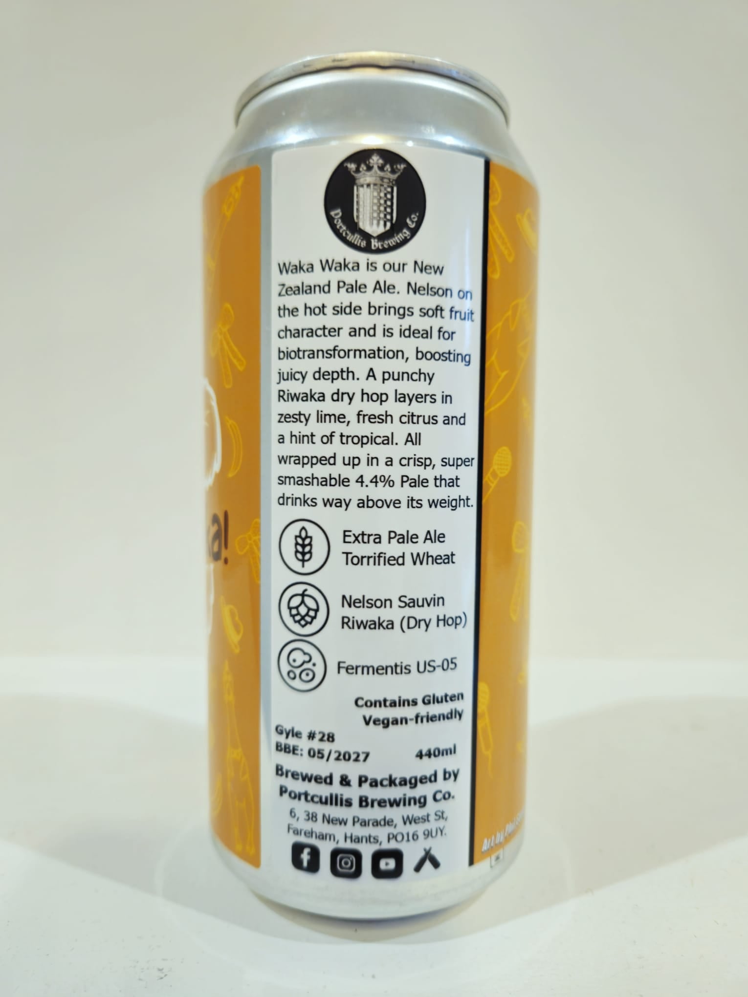 Waka Waka - New Zealand Pale Ale - 4.4% ABV (440ml Can)